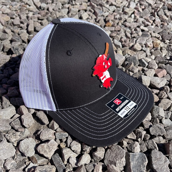 Ribby at Bat 3D Snapback Trucker Hat- Black/ White - Picture 1 of 5